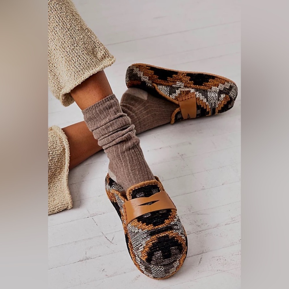 Free People Tawny/Ikat Mules.